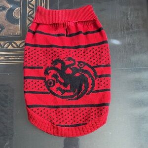 Game of Thrones Red and Black Dog Sweater